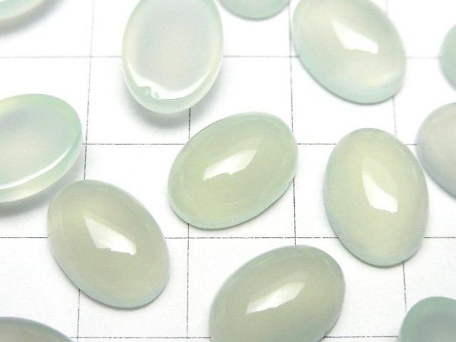 [Video]Mint Green Chalcedony AAA Oval Cabochon 14x10mm 2pcs