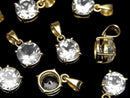 [Video]High Quality Crystal AAA Round Faceted 8x8mm Pendant 18KGP