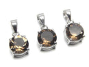 [Video]High Quality Smoky Quartz AAA Round Faceted 8x8mm Pendant Silver925