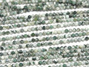 [Video]High Quality! Tree Agate Faceted Round 3mm 1strand beads (aprx.15inch/37cm)