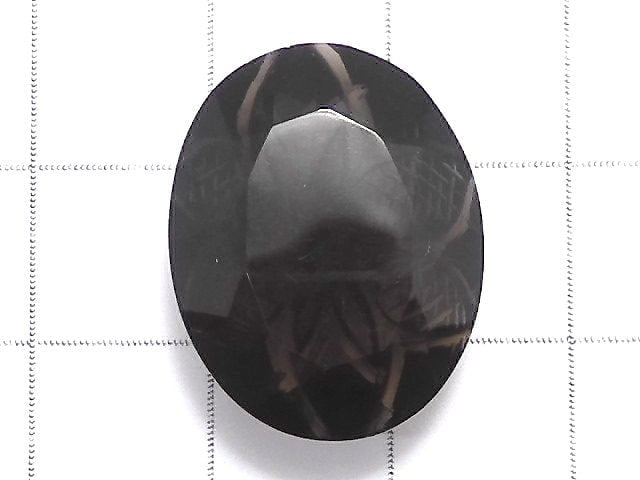 [Video][One of a kind] High Quality Smoky Quartz AAA Loose stone Carved Faceted 1pc NO.57