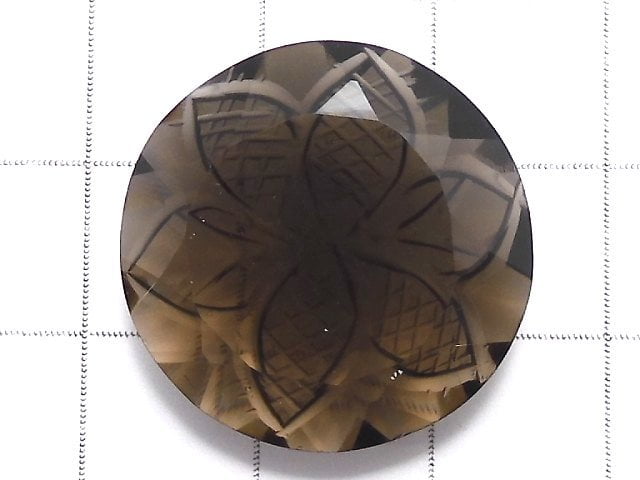 [Video][One of a kind] High Quality Smoky Quartz AAA Loose stone Carved Faceted 1pc NO.62