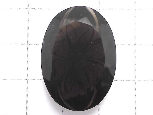 [Video][One of a kind] High Quality Smoky Quartz AAA Loose stone Carved Faceted 1pc NO.63