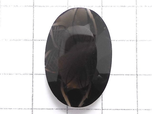 [Video][One of a kind] High Quality Smoky Quartz AAA Loose stone Carved Faceted 1pc NO.65