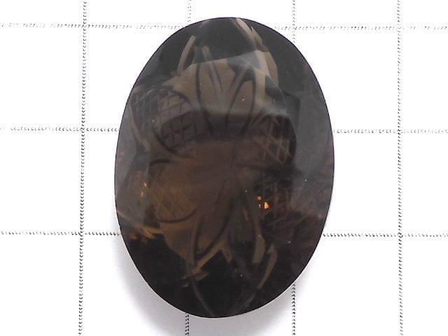 [Video][One of a kind] High Quality Smoky Quartz AAA Loose stone Carved Faceted 1pc NO.66