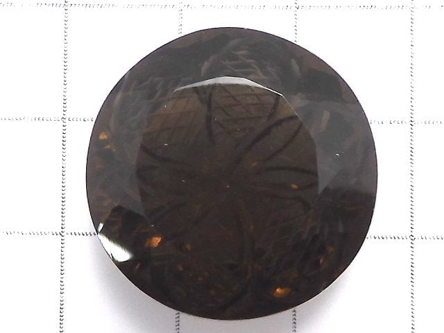 [Video][One of a kind] High Quality Smoky Quartz AAA Loose stone Carved Faceted 1pc NO.67