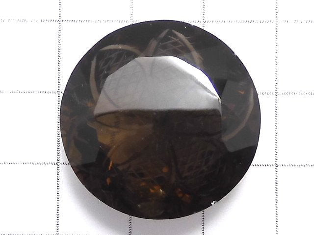 [Video][One of a kind] High Quality Smoky Quartz AAA Loose stone Carved Faceted 1pc NO.68