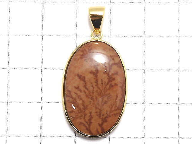 [Video][One of a kind] Dendrite Jasper Pendant 18KGP NO.59