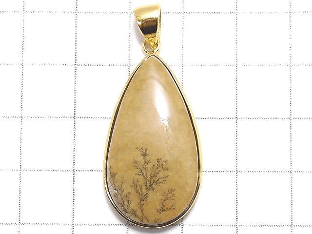 [Video][One of a kind] Dendrite Jasper Pendant 18KGP NO.60