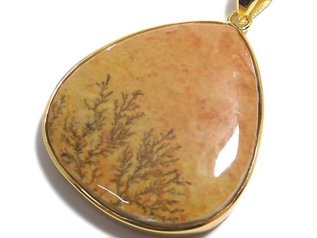 [Video][One of a kind] Dendrite Jasper Pendant 18KGP NO.61