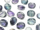 [Video]High Quality Multicolor Fluorite AAA- Loose stone Oval Faceted 10x8mm 3pcs