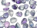 [Video]High Quality Multicolor Fluorite AAA- Loose stone Pear shape Faceted 8x6mm 5pcs
