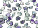 [Video]High Quality Multicolor Fluorite AAA- Loose stone Pear shape Faceted 8x6mm 5pcs