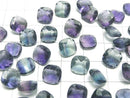 [Video]High Quality Multicolor Fluorite AAA- Loose stone Square Faceted 8x8mm 3pcs