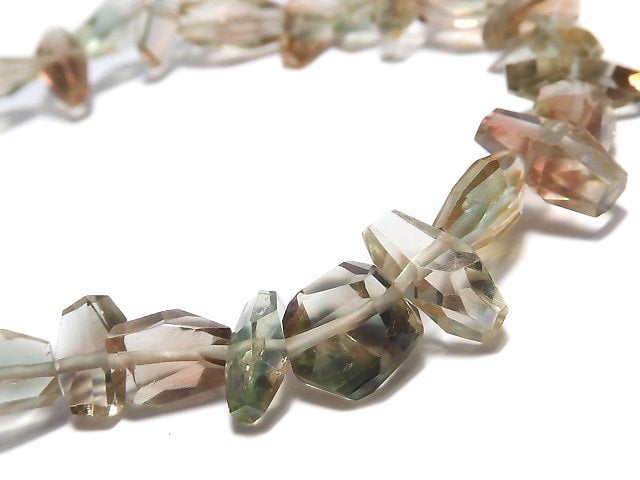 [Video][One of a kind] High Quality Oregon Sunstone AAA- Faceted Nugget Bracelet NO.4