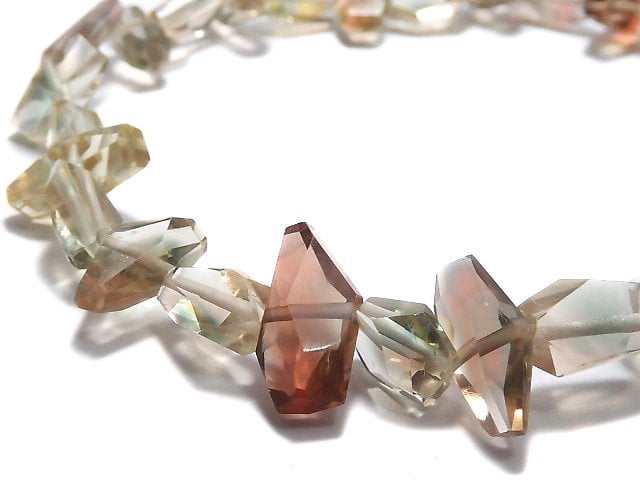 [Video][One of a kind] High Quality Oregon Sunstone AAA- Faceted Nugget Bracelet NO.5