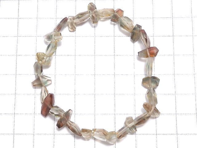 [Video][One of a kind] High Quality Oregon Sunstone AAA- Faceted Nugget Bracelet NO.5