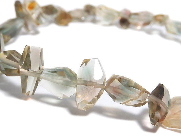 [Video][One of a kind] High Quality Oregon Sunstone AAA- Faceted Nugget Bracelet NO.6