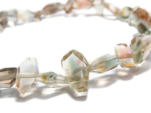 [Video][One of a kind] High Quality Oregon Sunstone AAA- Faceted Nugget Bracelet NO.7