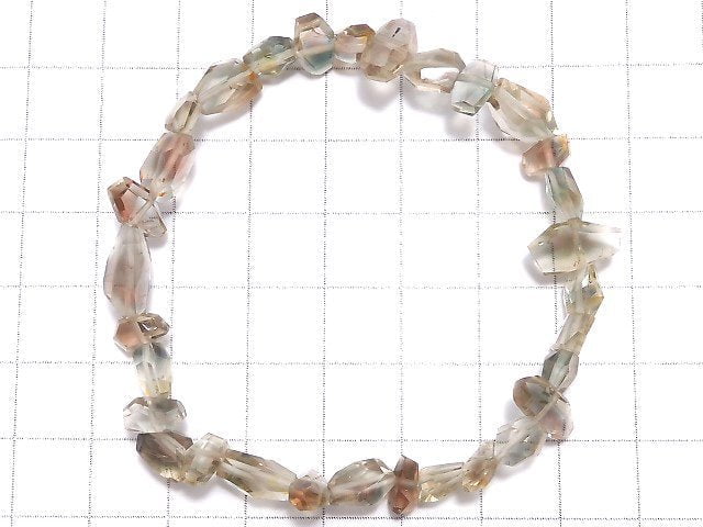 [Video][One of a kind] High Quality Oregon Sunstone AAA- Faceted Nugget Bracelet NO.7