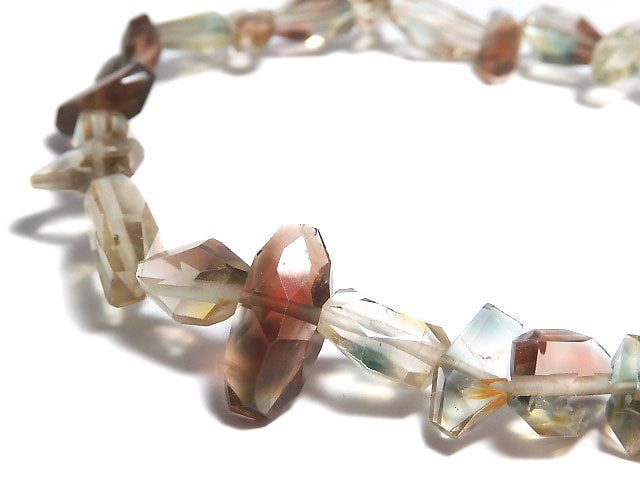 [Video][One of a kind] High Quality Oregon Sunstone AAA- Faceted Nugget Bracelet NO.10