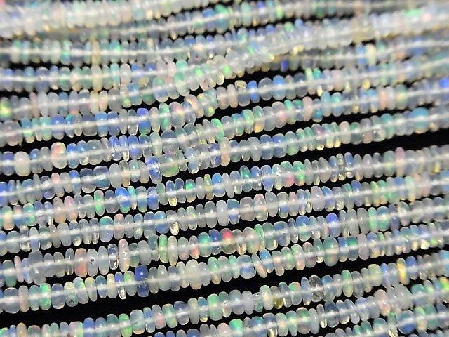 [Video] Ethiopian Opal AA++ Rondelle half or 1strand beads (aprx.15inch/38cm)