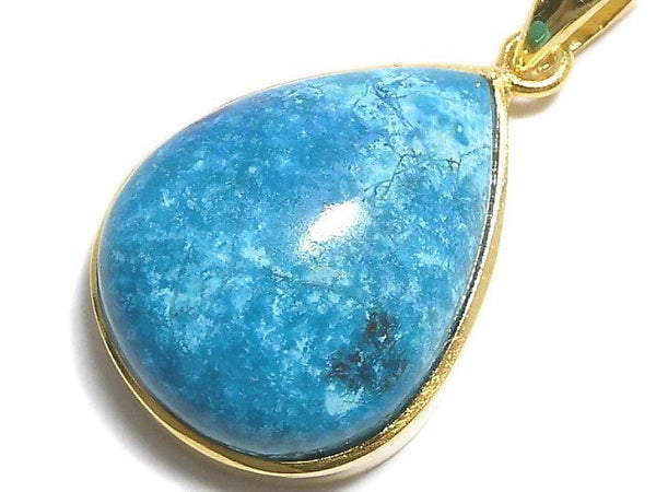 [Video][One of a kind] Chrysocolla AAA Pendant 18KGP NO.67