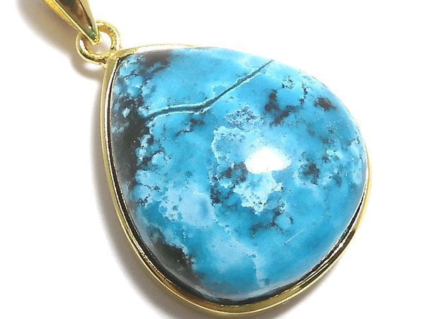 [Video][One of a kind] Chrysocolla AAA Pendant 18KGP NO.69