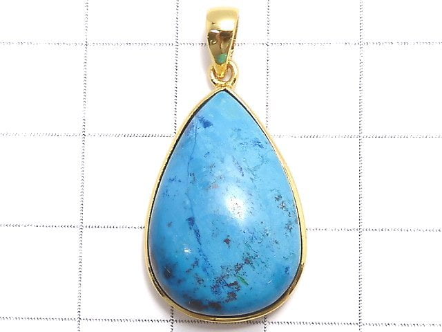 [Video][One of a kind] Chrysocolla AAA Pendant 18KGP NO.77