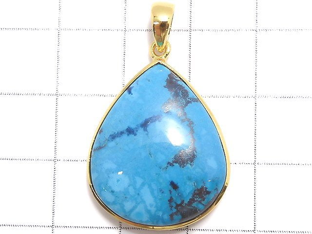 [Video][One of a kind] Chrysocolla AAA Pendant 18KGP NO.80