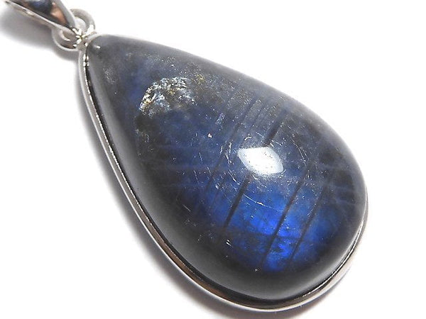 [Video][One of a kind] Blue Labradorite AAA Pendant Silver925 NO.32