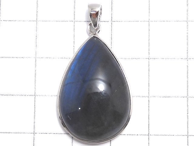 [Video][One of a kind] Blue Labradorite AAA Pendant Silver925 NO.35