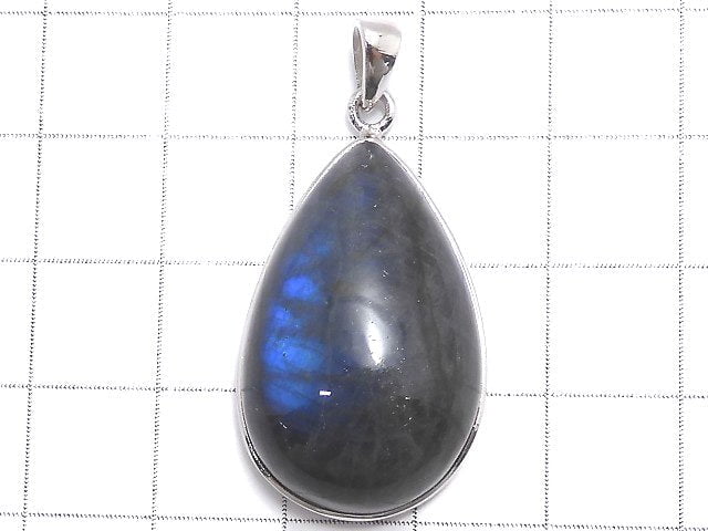 [Video][One of a kind] Blue Labradorite AAA Pendant Silver925 NO.36