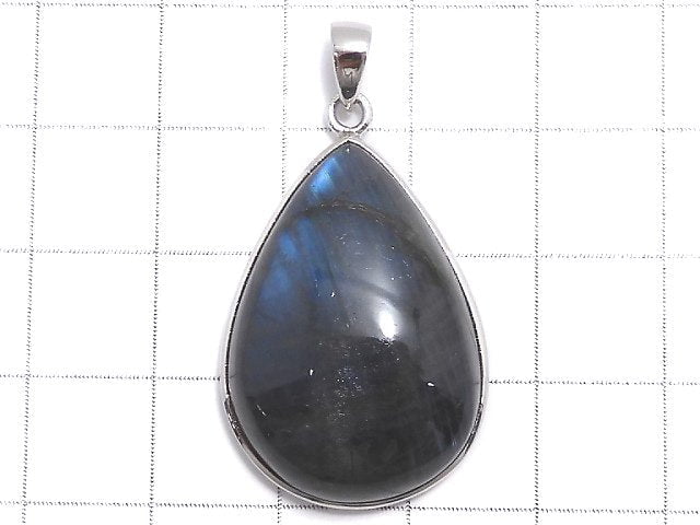 [Video][One of a kind] Blue Labradorite AAA Pendant Silver925 NO.37