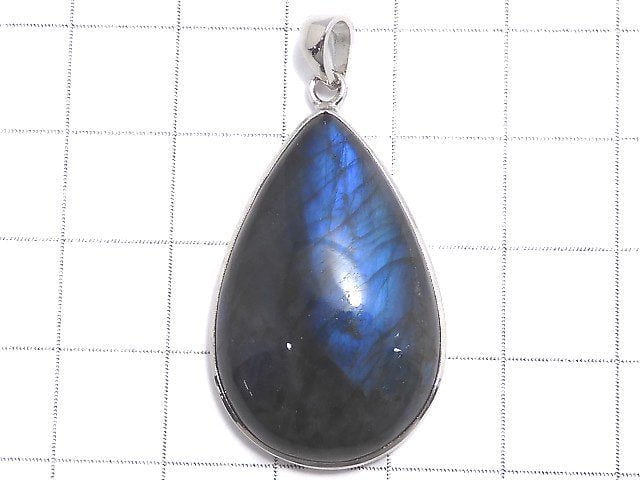 [Video][One of a kind] Blue Labradorite AAA Pendant Silver925 NO.39