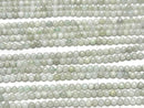 Pastel green! Burmese Jadeite AA Round 3mm 1strand beads (aprx.15inch/38cm)