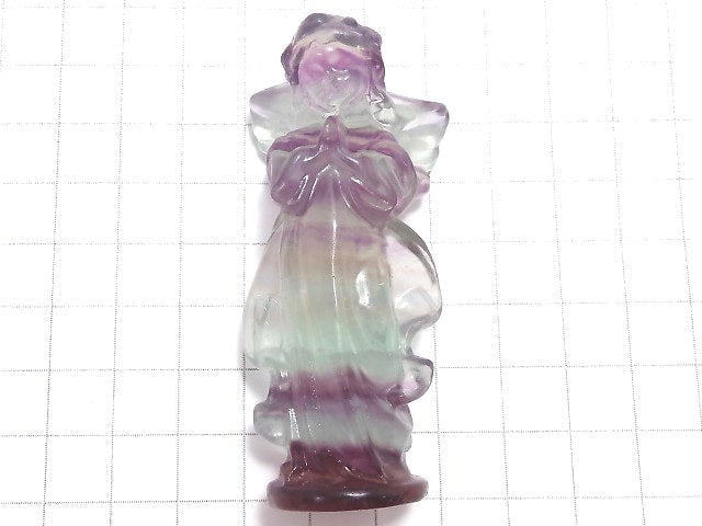 [Video][One of a kind] Multicolor Fluorite Angel NO.115