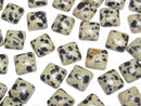 [Video] Dalmatian Jasper Square Cabochon 10x10mm 4pcs