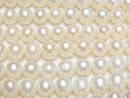 [Video] Fresh Water Pearl AAA- Potato 7mm White 1strand beads (aprx.15inch/37cm)