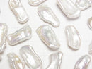 [Video]Fresh Water Pearl Keshi Pearl AA++ Loose stone Baroque 14-26mm [Half Drilled Hole] White 4pcs