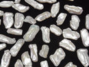 [Video]Fresh Water Pearl Keshi Pearl AA++ Loose stone Baroque 14-26mm [Half Drilled Hole] White 4pcs