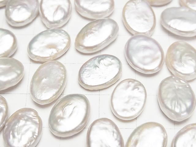 [Video]Fresh Water Pearl AA++ Loose stone Oval 14x10mm White 3pcs