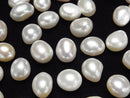 [Video]Fresh Water Pearl AAA- Loose stone Potato -Baroque 11-14mm White 2pcs
