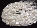 [Video] Fresh Water Pearl AA+ Rectangle 16-18mm White 1strand beads (aprx.15inch/37cm)