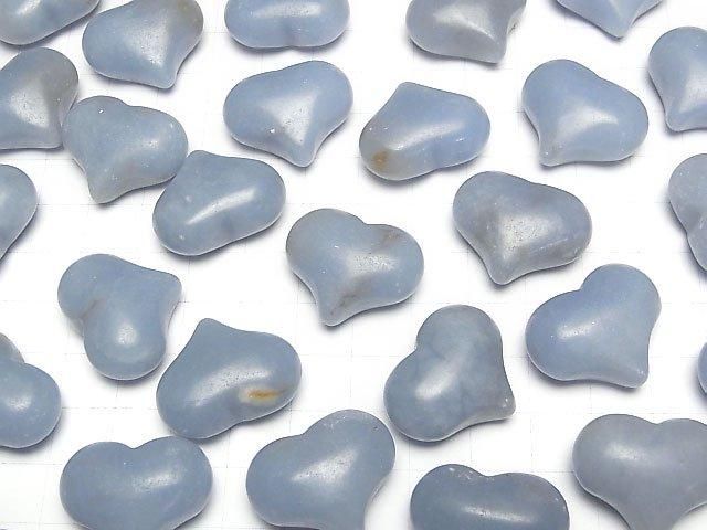 [Video]Angelite AA++ Undrilled Heart 20x25mm 2pcs