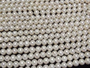 [Video] Fresh Water Pearl AA++ Semi Round-Potato 6-7mm White 1strand beads (aprx.14inch/35cm)