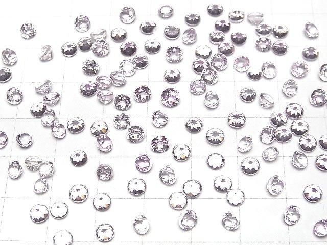 [Video]High Quality Kunzite AAA Loose stone Round Faceted 4x4mm 1pc