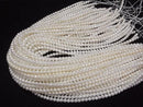 [Video] Fresh Water Pearl AA++ Semi Round-Potato 4.5-5mm White 1strand beads (aprx.15inch/37cm)