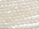[Video] Fresh Water Pearl AA Baroque-Rice 5-5.5mm White 1strand beads (aprx.15inch/36cm)