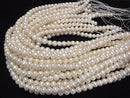 [Video] Fresh Water Pearl AA++ Potato 8-9mm White 1strand beads (aprx.15inch/37cm)